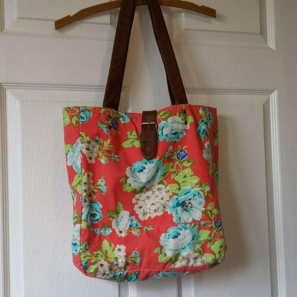 Floral tote bag